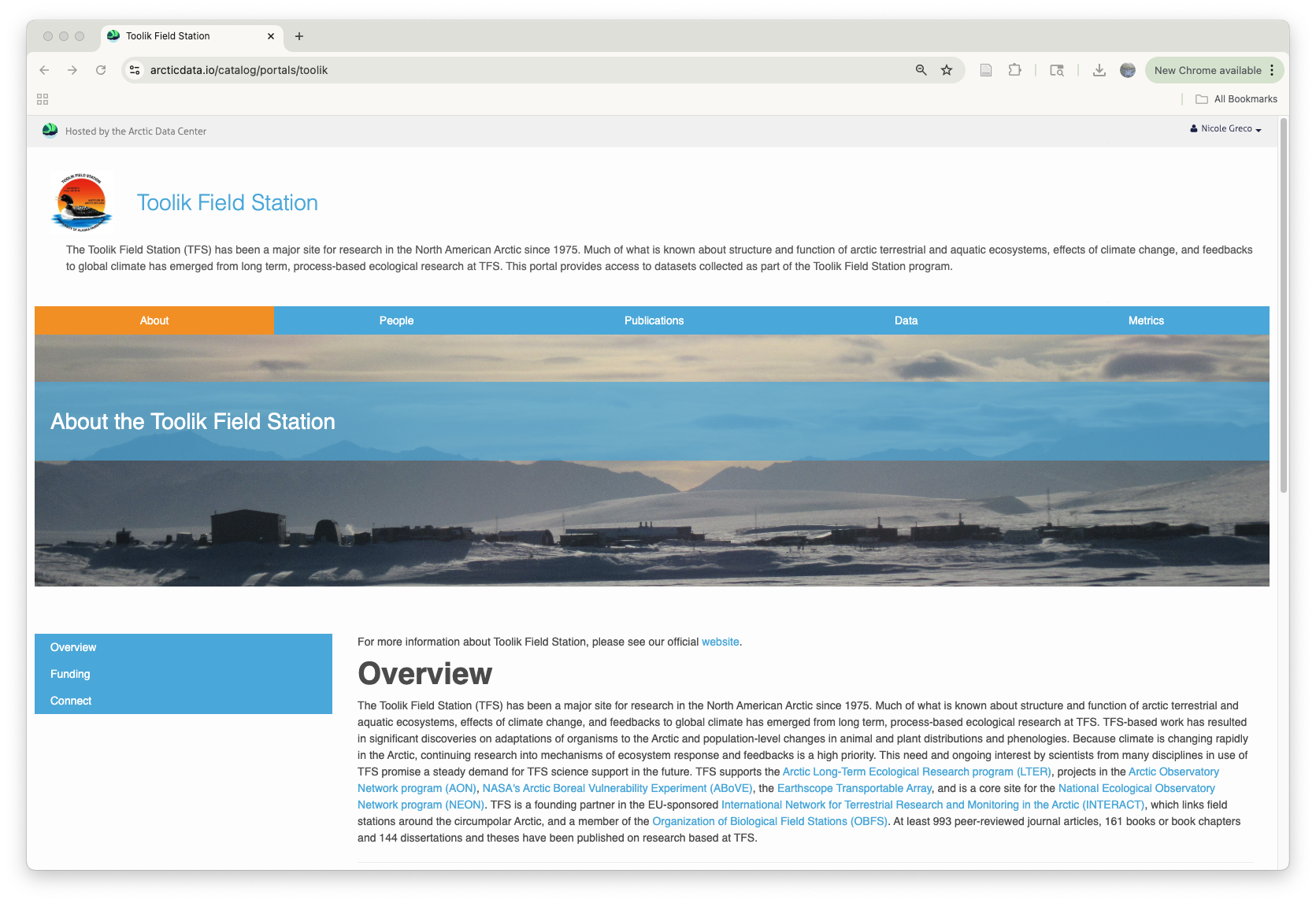 About Page Screenshot
