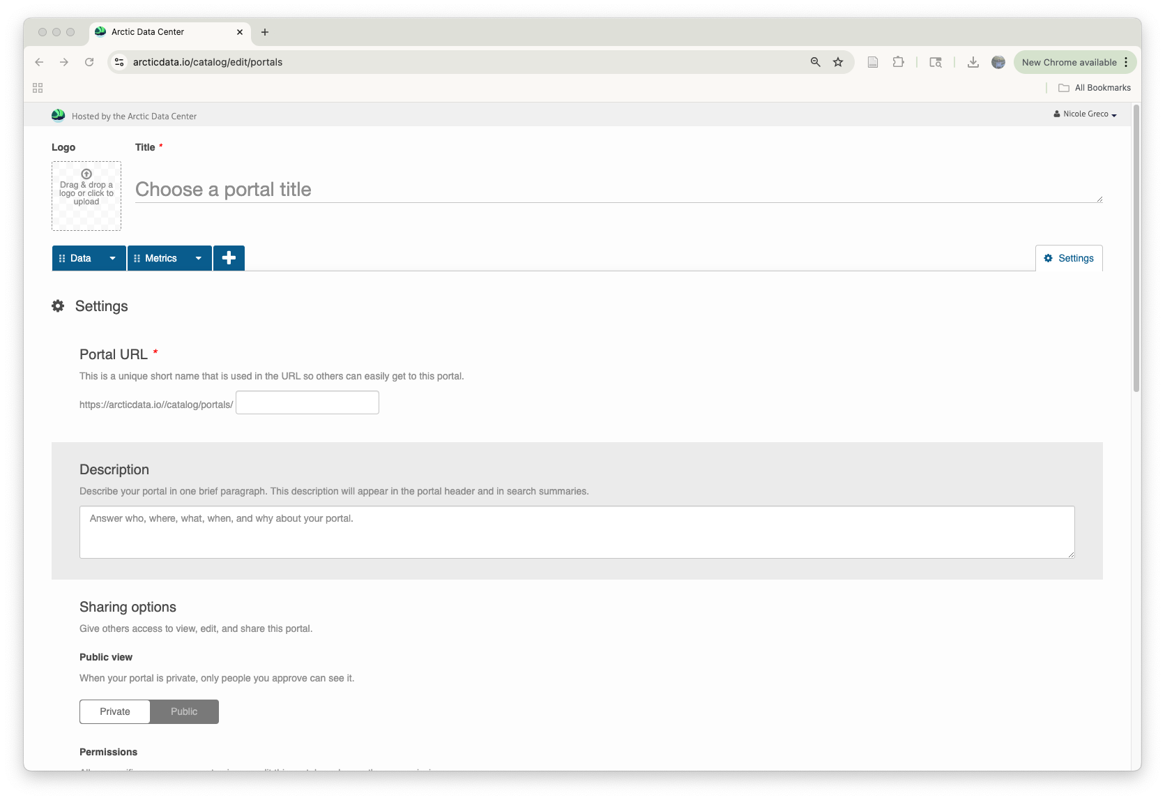 Settings Page Screenshot
